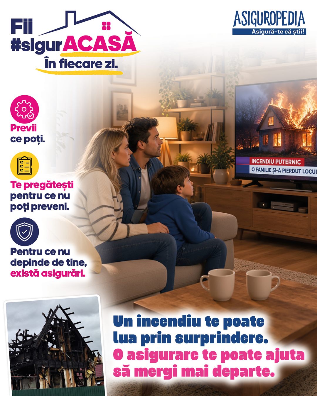 Un incendiu te poate lua prin surprindere.
